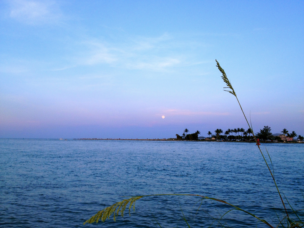 moon rise over inlet